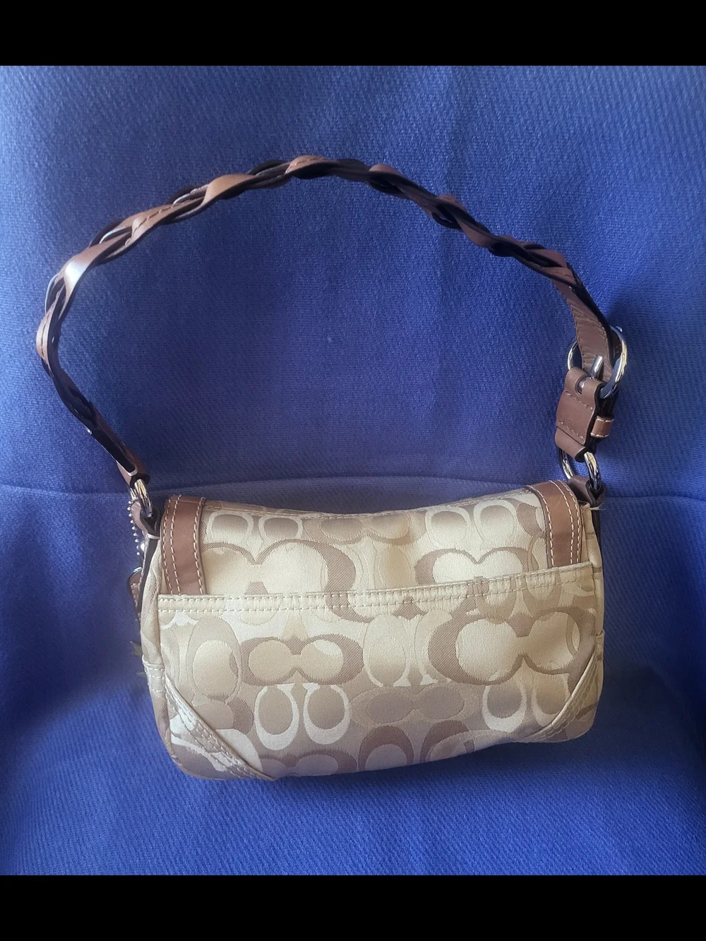 Coach Signature Canvas Brown Shoulder Bag with Matching Wallet - Picture 4 of 16